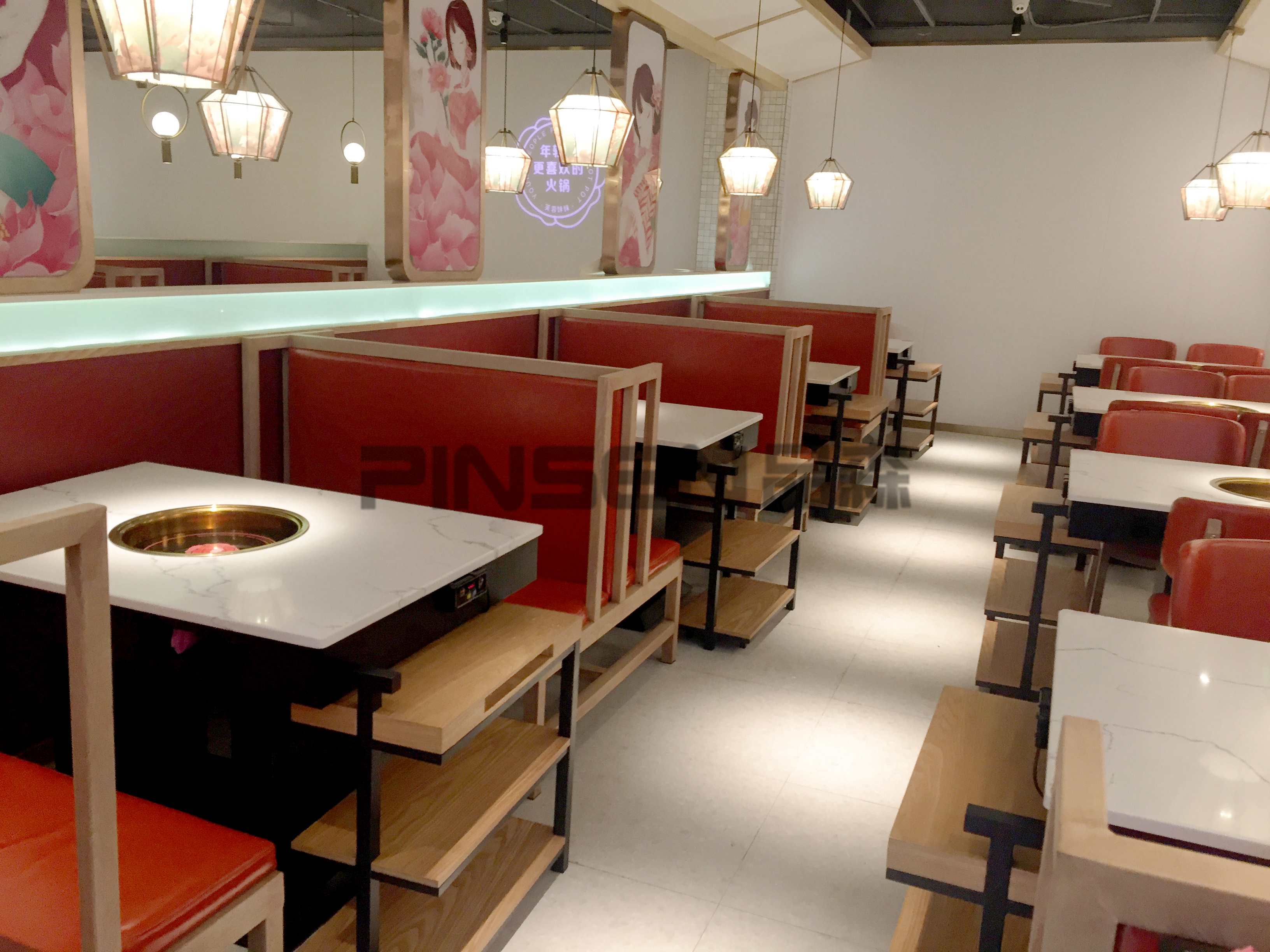 大理石無煙火鍋桌