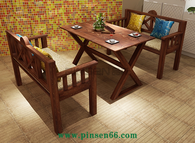 美式復(fù)古loft桌椅 咖啡廳桌椅