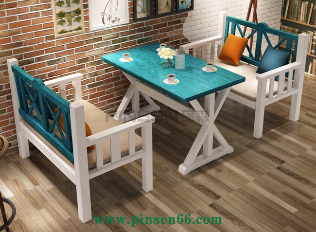 美式復(fù)古loft桌椅 咖啡廳桌椅