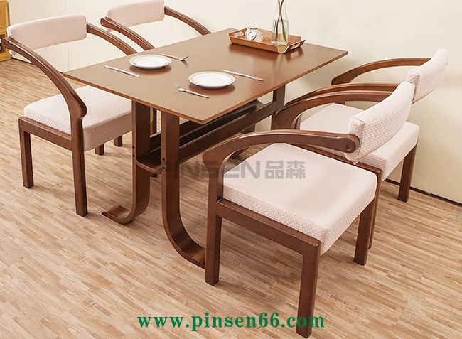 美式復(fù)古loft桌椅 西餐廳實(shí)木餐桌椅