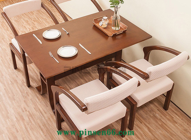 美式復(fù)古loft桌椅 西餐廳實(shí)木餐桌椅