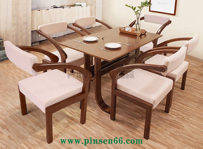 美式復(fù)古loft桌椅 西餐廳實(shí)木餐桌椅