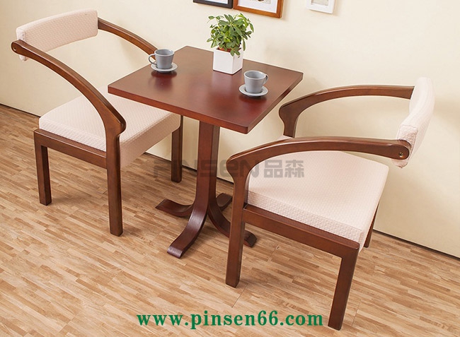 美式復(fù)古loft桌椅 西餐廳實(shí)木餐桌椅