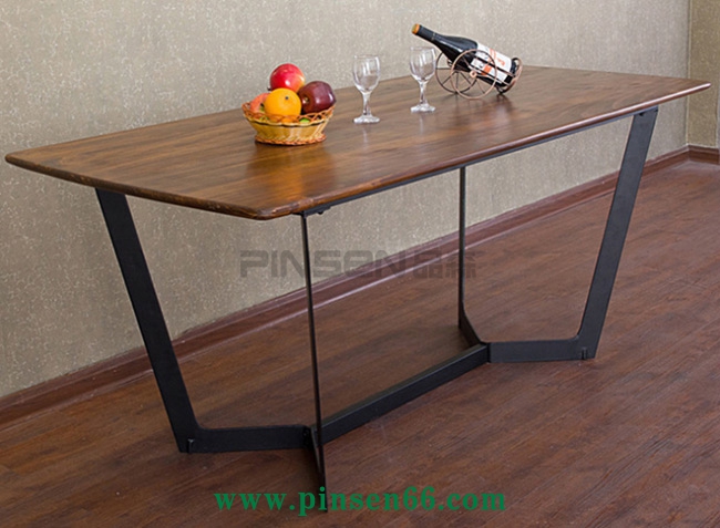 復古實木西餐廳餐桌椅