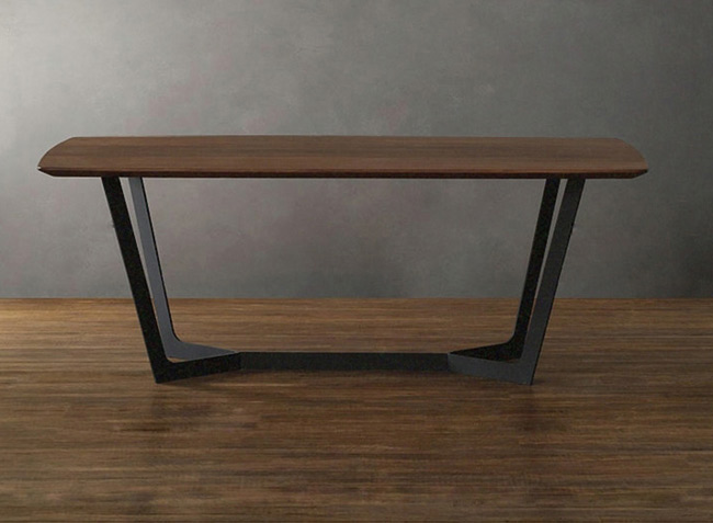 復古實木西餐廳餐桌椅