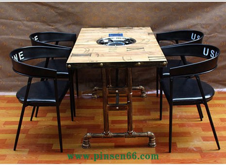 工業(yè)風(fēng)火鍋桌椅 工業(yè)風(fēng)火鍋桌椅