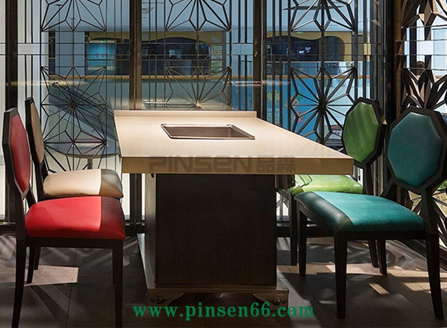 主題餐廳桌椅 大理石火鍋餐桌椅組合