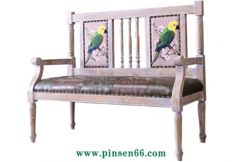 實(shí)木軟包主題咖啡廳卡座